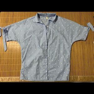 Blue Polka Dot Blouse